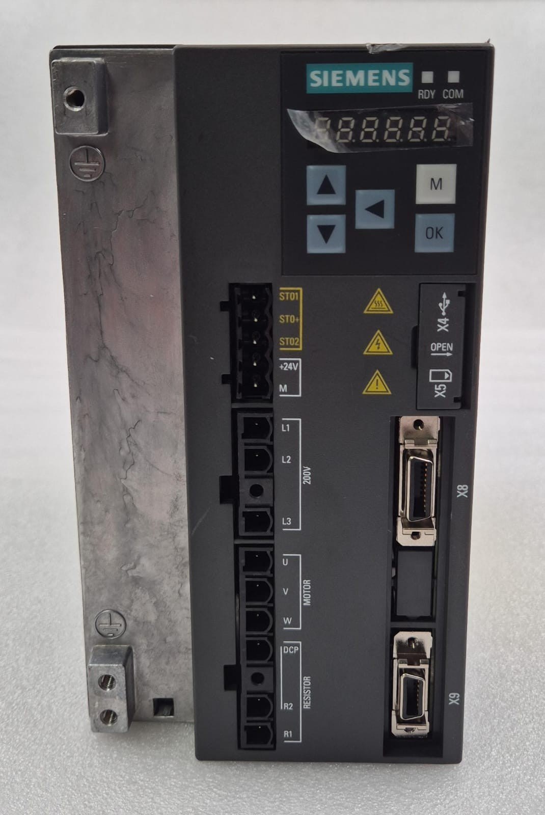 Siemens SINAMICS V90 PROFINET 6SL3210-5FB11-5UF0 control panel front view