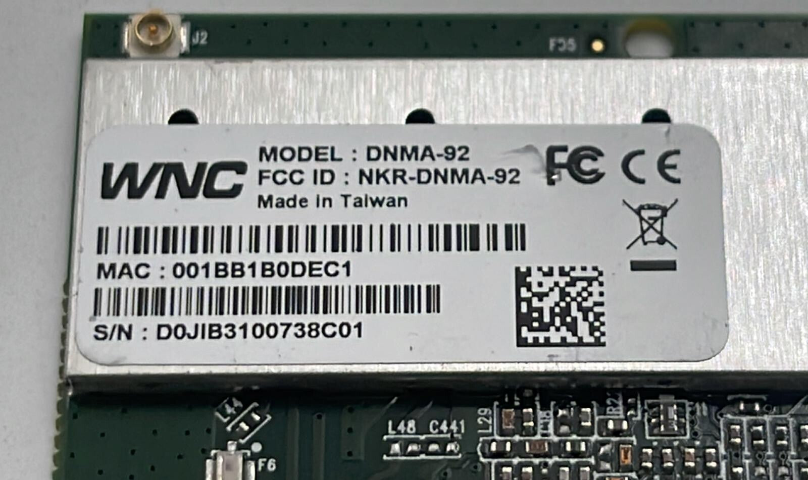 [LOT OF 16] WNC DNMA-92 Wireless Mini PCI Card WLAN NKR-DNMA-92