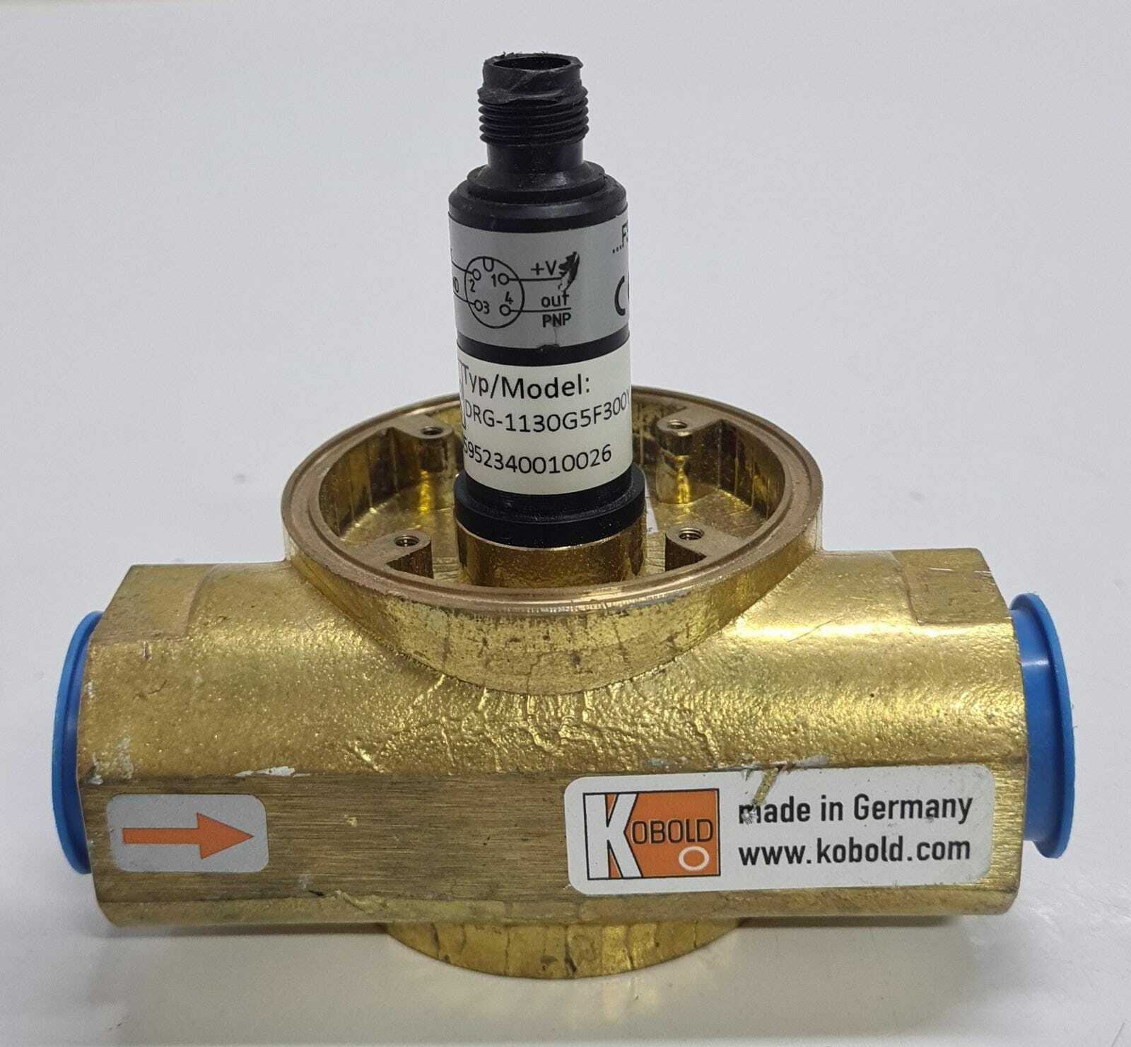 KOBOLD DRG DRG-1130G5F300Y Rotating Vane Analog Paddle Wheel Sensor Flow Meter