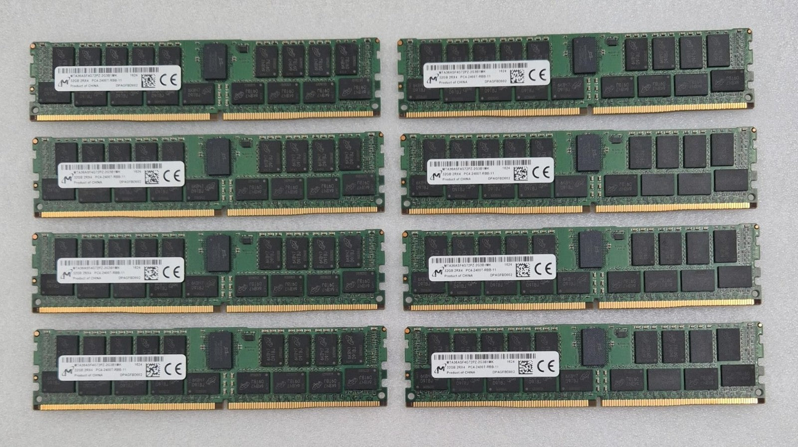 Micron MTA36ASF4G72PZ-2G3B1MK 32GB DDR4 ECC Registered server memory modules lot of 8