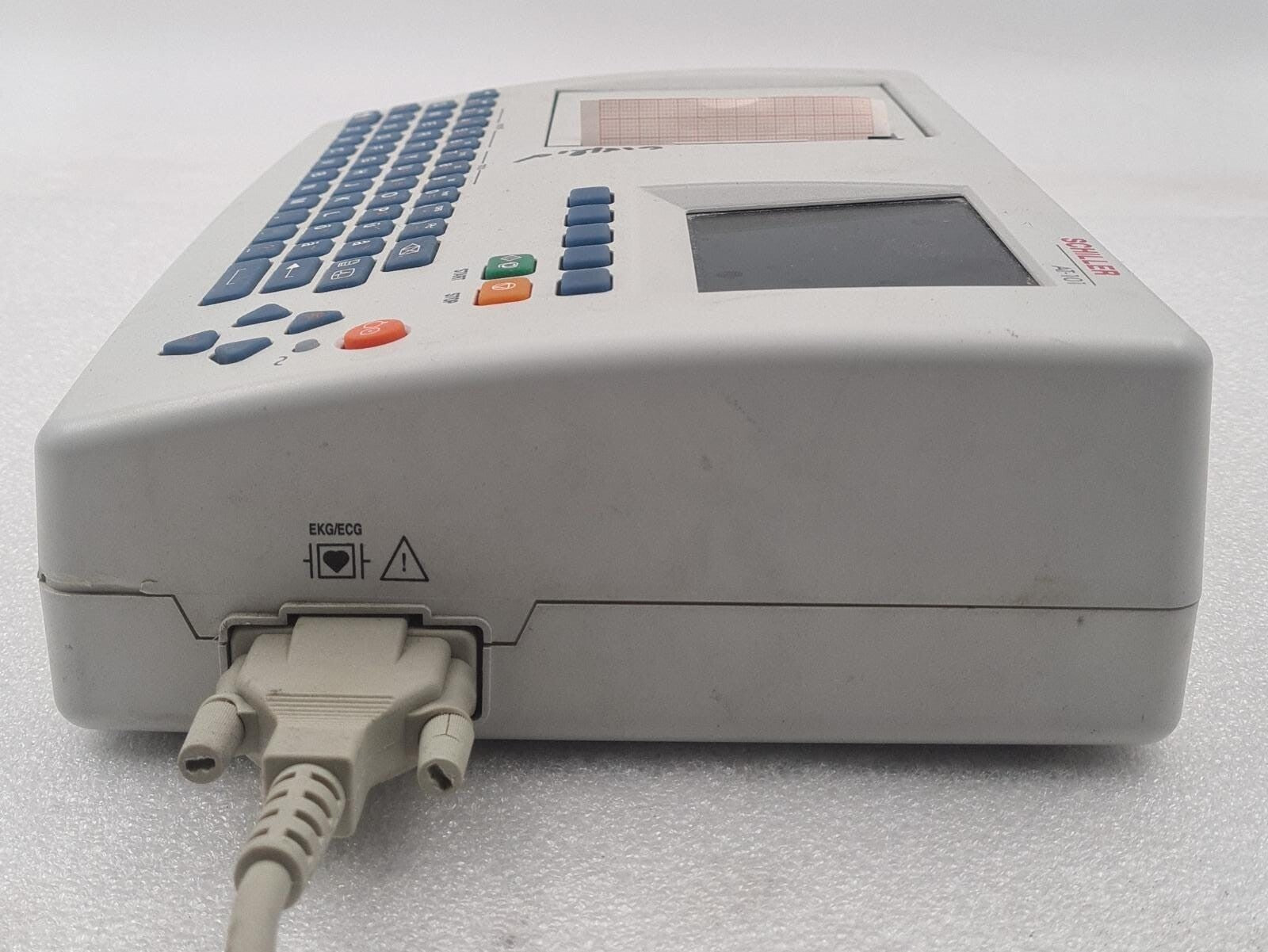 Schiller AT-101 ECG system rear panel with connectors