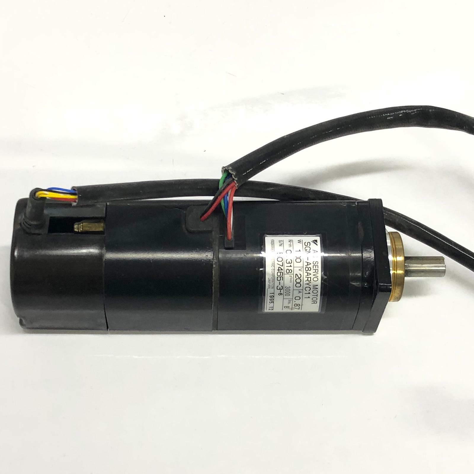 Used Yaskawa AC Servo Motor SGM-A8ARYC11 80W 200V 0.7A 3000R/Min TAMAGAWA BRX TS