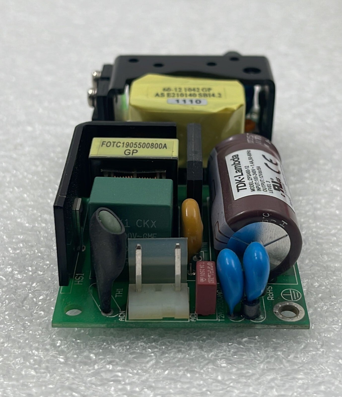 TDK Lambada ZPSA60-20 Power Supply 100-240V ~1.4A 50-60Hz 12Vdc/5A