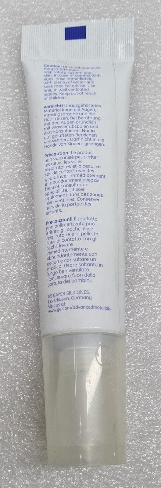 GE Bayer Silicones RTV162Q 06N014 WHITE Silicone Rubber Adhesive Sealant 82.2 ml