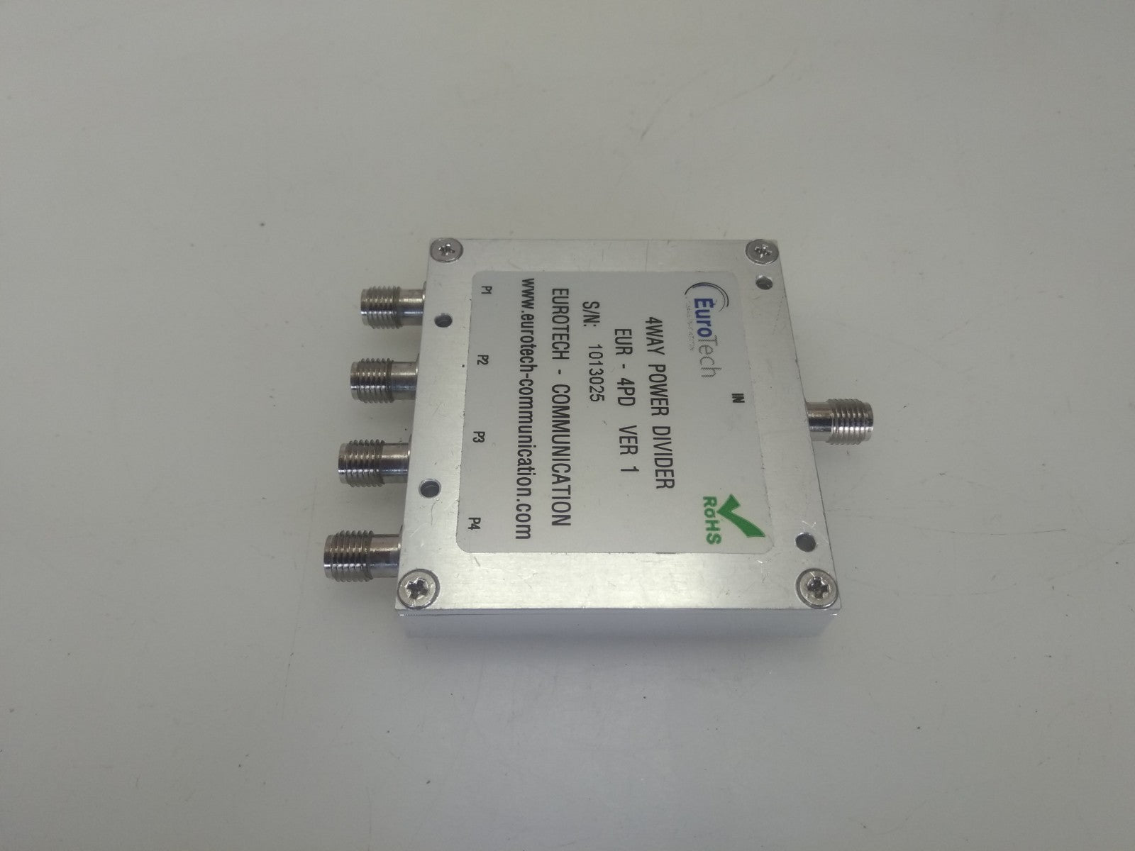 Eurotech Communication 4way Power Divider Eur 4pd Ver 1