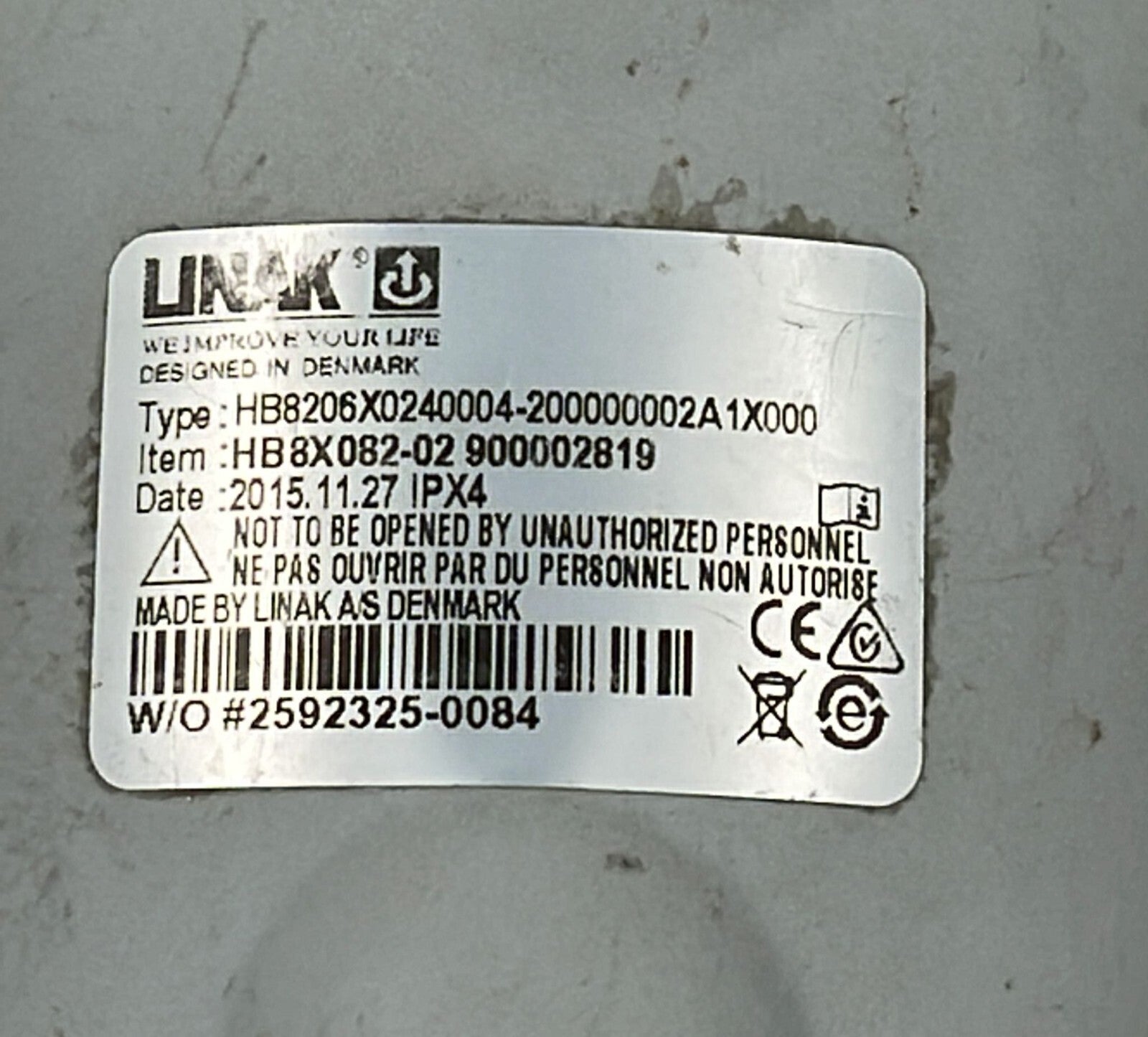 Hill-Rom Liko HB8X082-02 Linak Hand-Control HB8206X0240004 ** AS IS