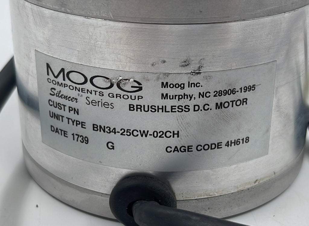MOOG Brushless D.C. Motor BN34-25CW-02CH Silencer Series