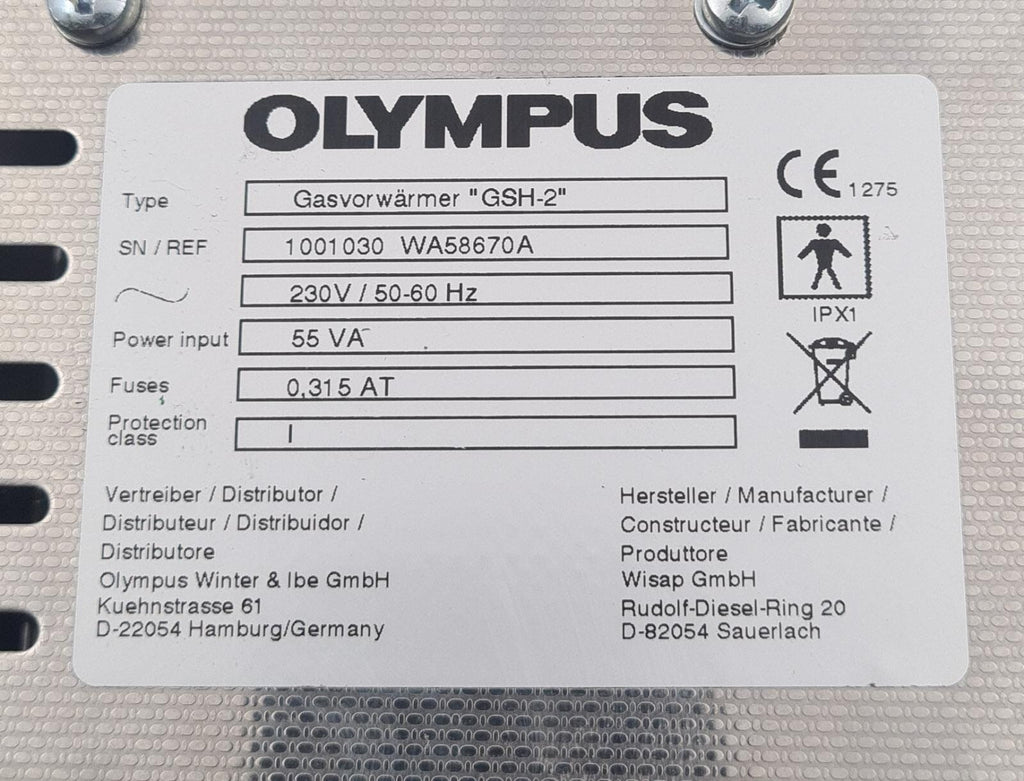 OLYMPUS Gasvorwarmer GSH-2 Gas preheater 1001030 WA58670A 230V
