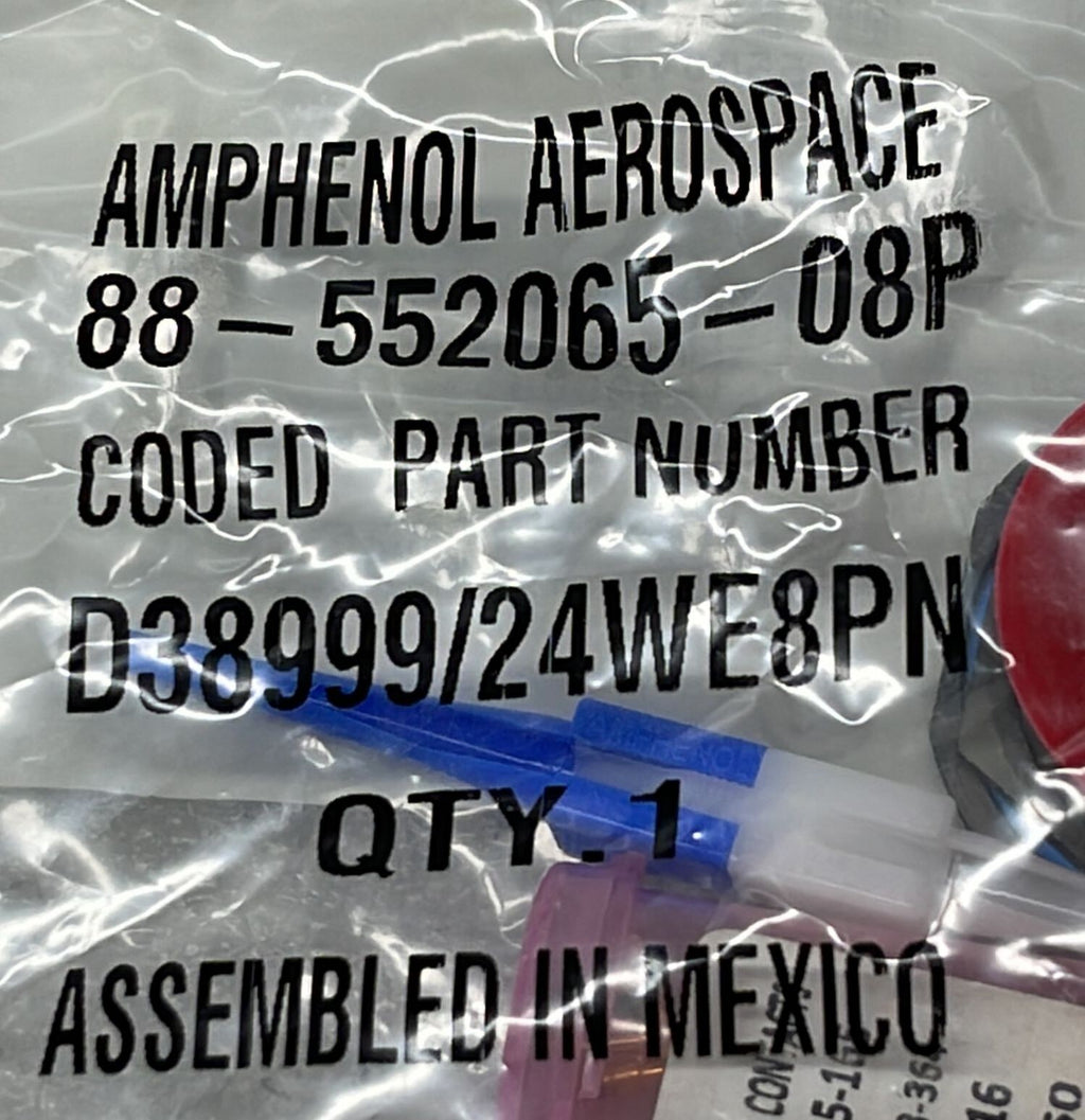 [LOT OF 4] NEW Sealed - Amphenol D38999/24WE8PN Circular Mil Spec Connector