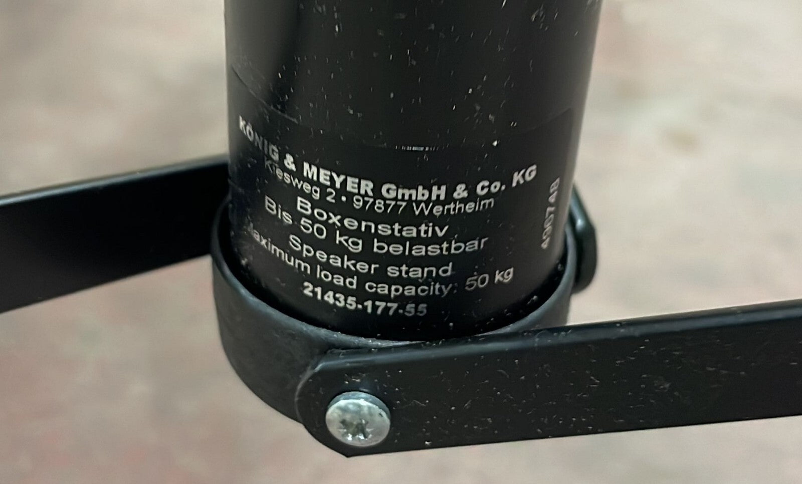 K&M Konig & Meyer 21435-177-55 Adjustable Speaker Stand W/ Push Button locking