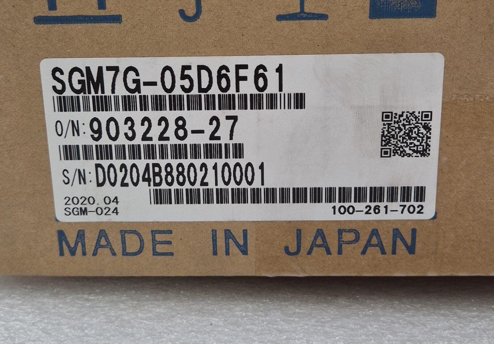 NEW - YASKAWA SGM7G-05D6F61 AC Servo Drive ROTARY SERVOMOTOR