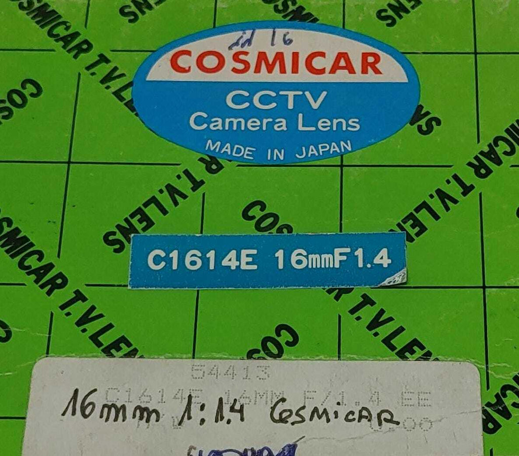 COSMICAR TV LENS EE 16mm 1:1.4DC6V (6mA MAX.) C1614E 16mmF1.4 CCTV CAMERA LENS