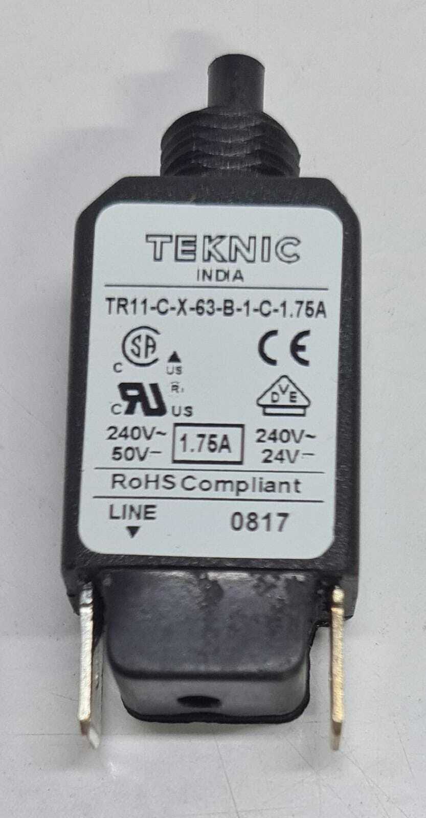 [LOT OF 15] TEKNIC TR11-C-X-63-B-1-C-1.75A Circuit Breaker