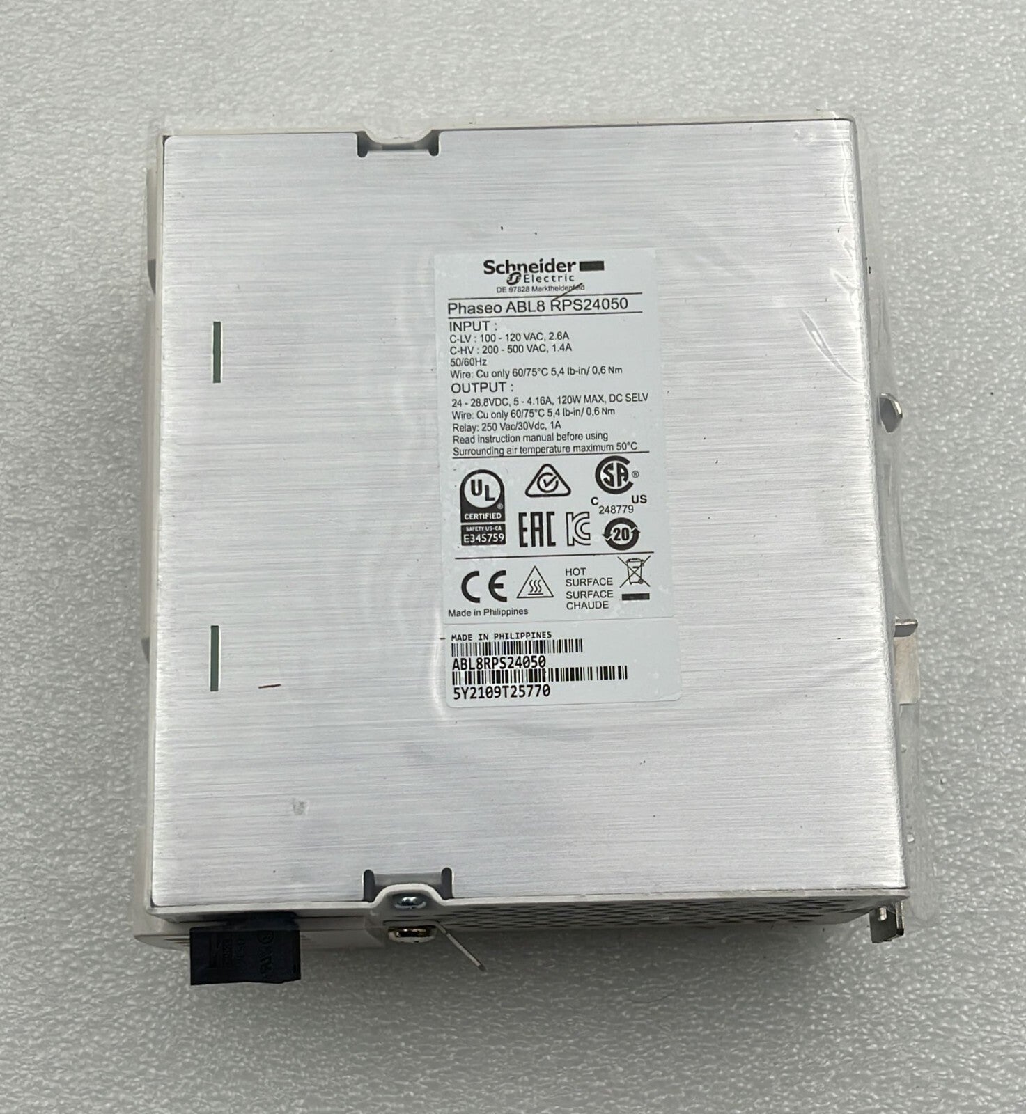 Schneider Phaseo 940561 ABL8 RPS24050 Universal Power Supply Module 100-500VAC