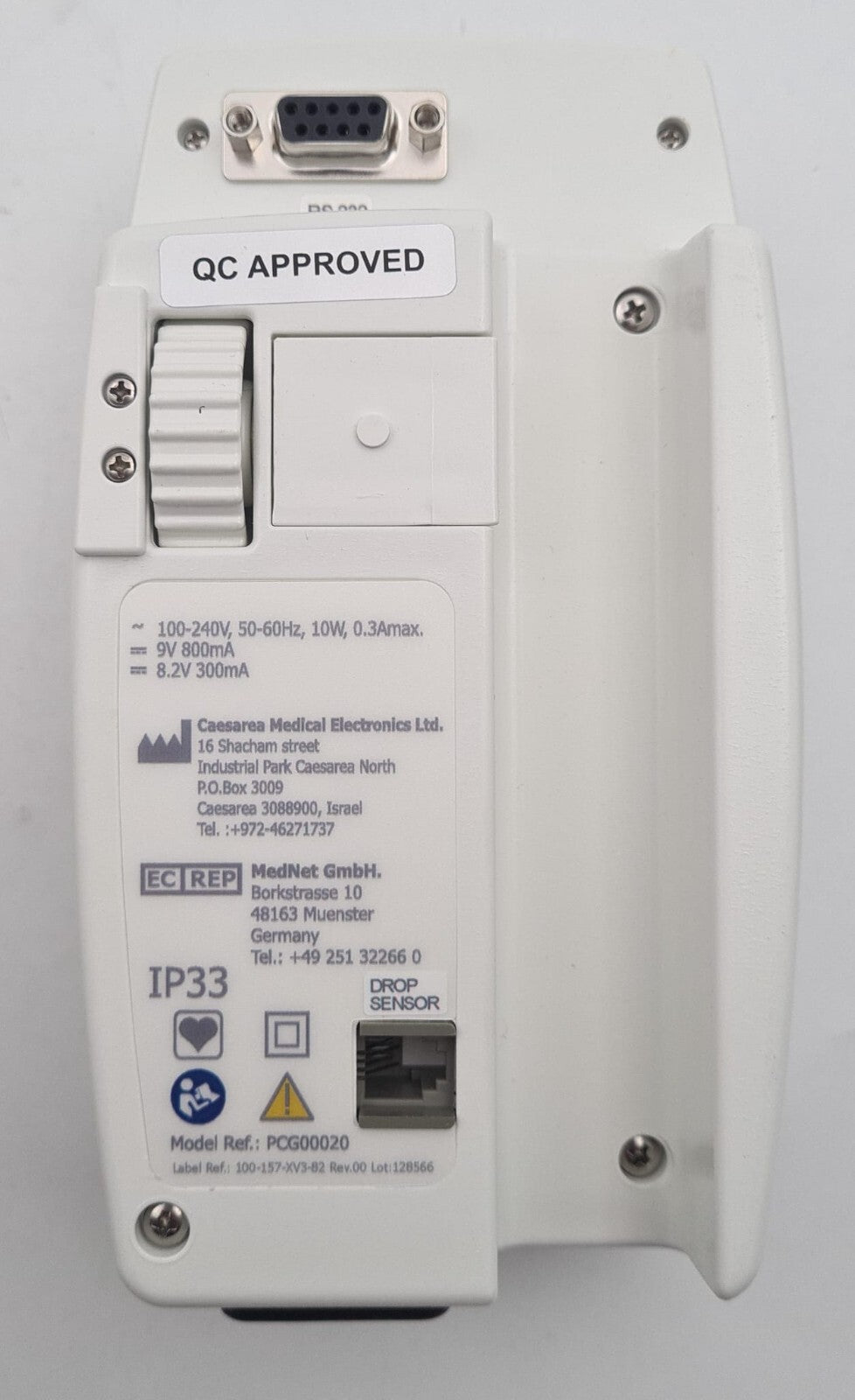 **AS-IS** MedNet CME Caesarea BodyGuard 595 999-803de Infusion PUMP CHARGER KIT