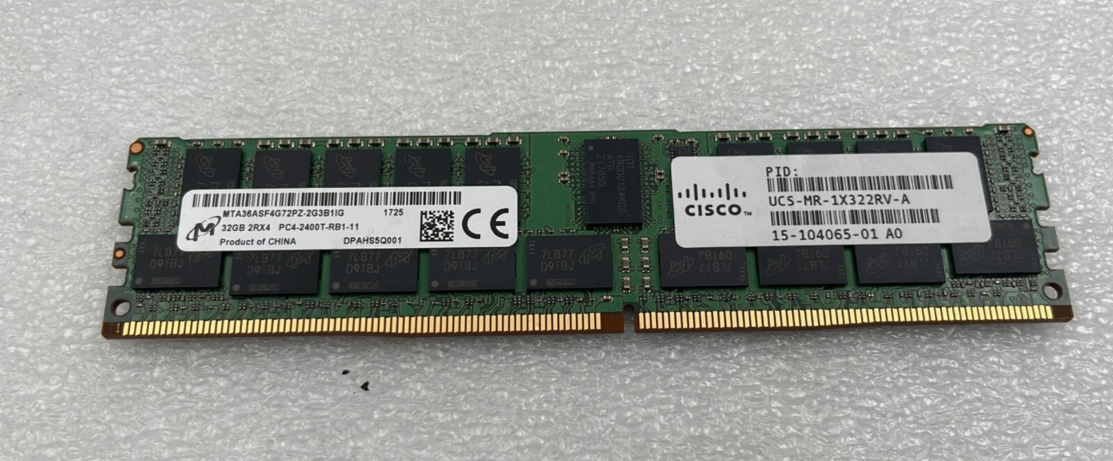 [LOT 2 PCS] MICRON 32GB 2RX4 PC4-2400T-RB1-11 MTA36ASF4G72PZ-2G3B1IG