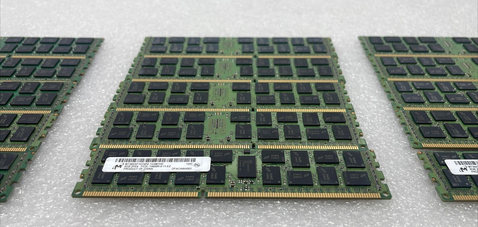 [LOT OF 15] MICRON 8BG 2RX4 PC3L-10600R-9-11-E2 MT36KSF1G72PZ-1G4MHF Memory RAM