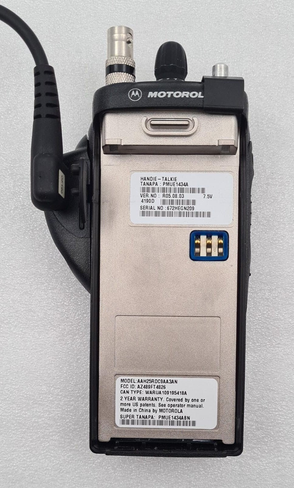 MOTOROLA HT750 HANDIE-TALKIE AAH25RDC9AA3AN TANAPA PMUE1434A 7.5V for MOSCAD-L