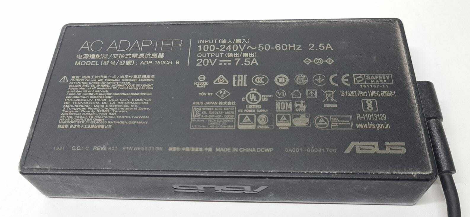 Asus AC Adapter Charger ADP-150CH B 150W 20V 7.5A 1921 - GENUINE
