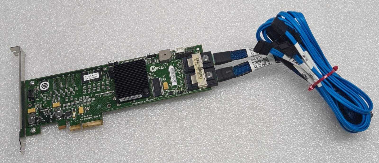 LSI L1-01116-05 500605B 8Port PCI Express SAS RAID Controller Card W/ D33289-003