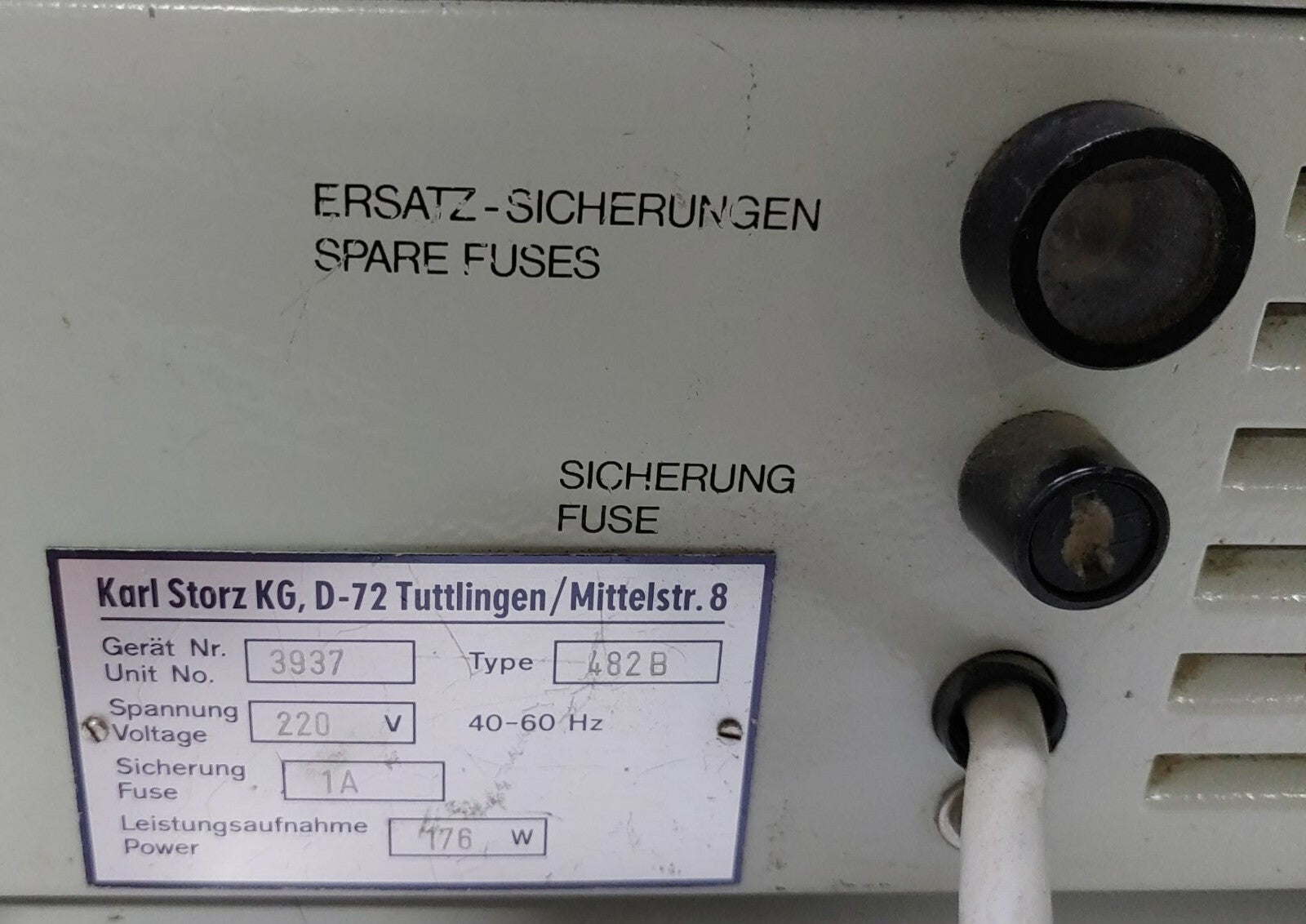 KARL STORZ KALTLICHT FONTAENE ENDOSCOPE COLD LIGHT FOUNTAIN 482B