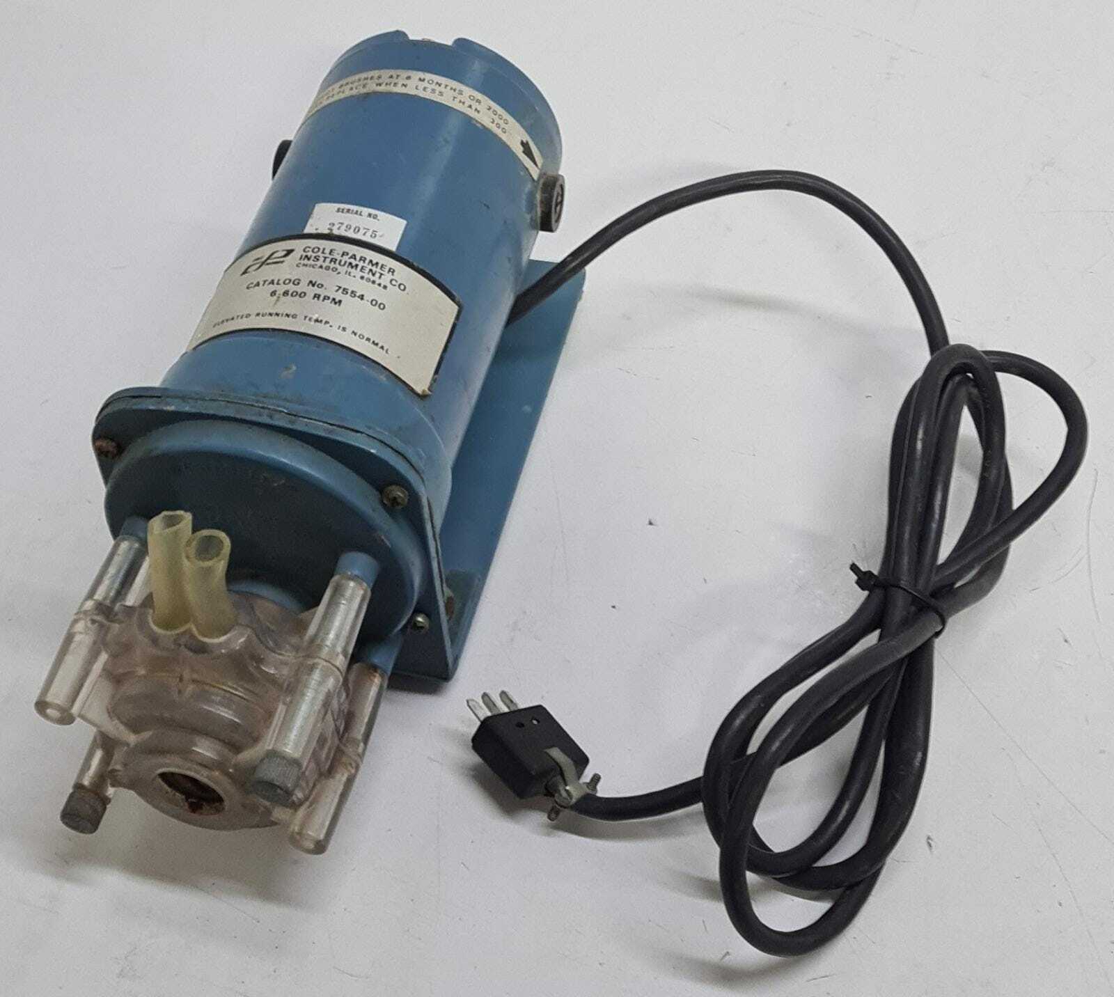 Cole-Parmer 7554-00 Master-Flex Variable Speed Drive W/ Peristaltic Pump 7018-20