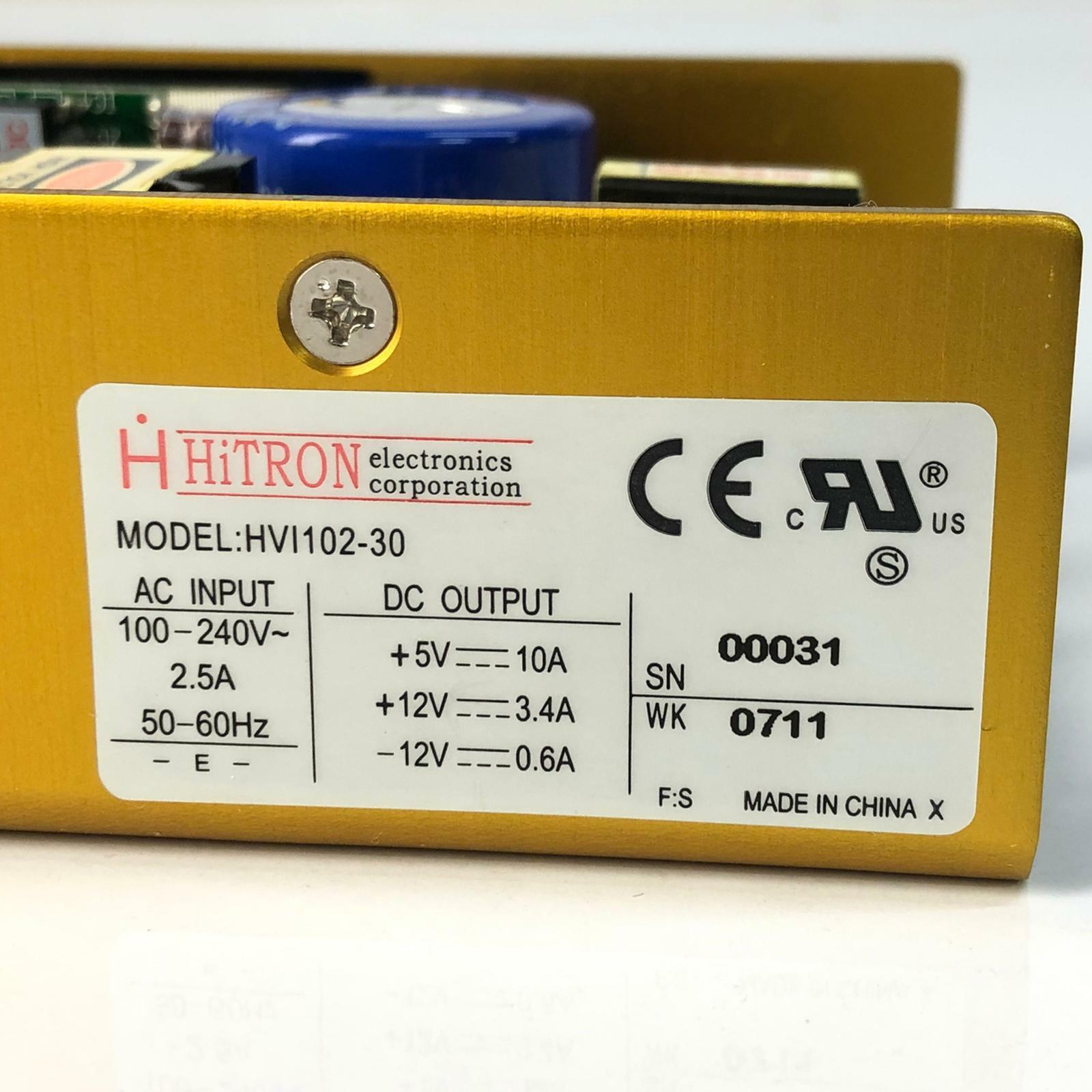 HITRON HVI102-30 Universal Input AC-DC Open Frame Switching Power Supply