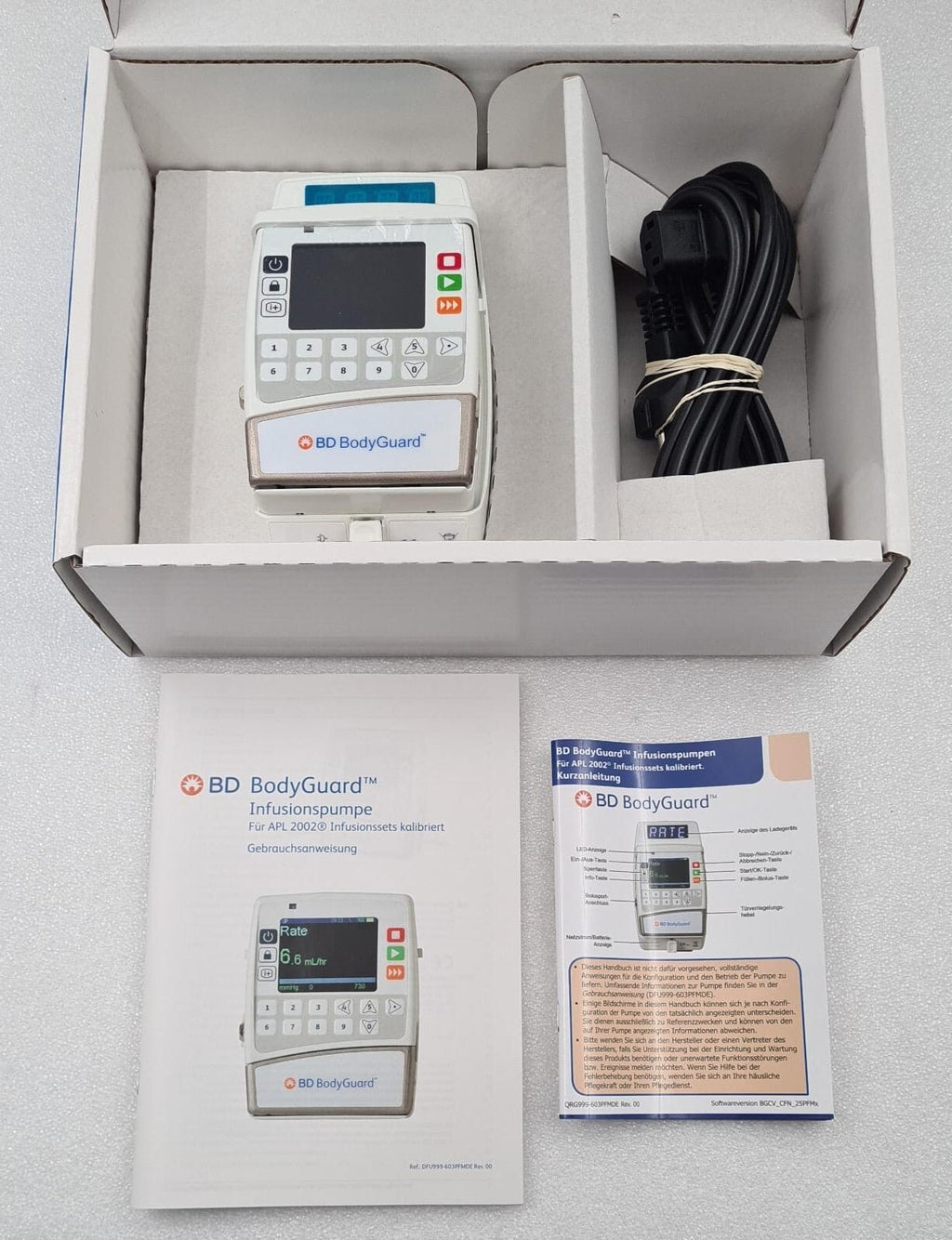 NEW- MedNet CME Caesarea BD BodyGuard 999-603PFM Infusion PUMP & CHARGER KIT