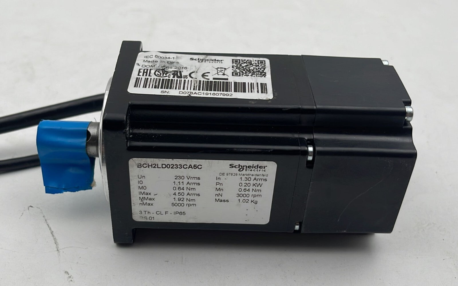 Schneider BCH2LD0233CA5C Servo Motor 230V