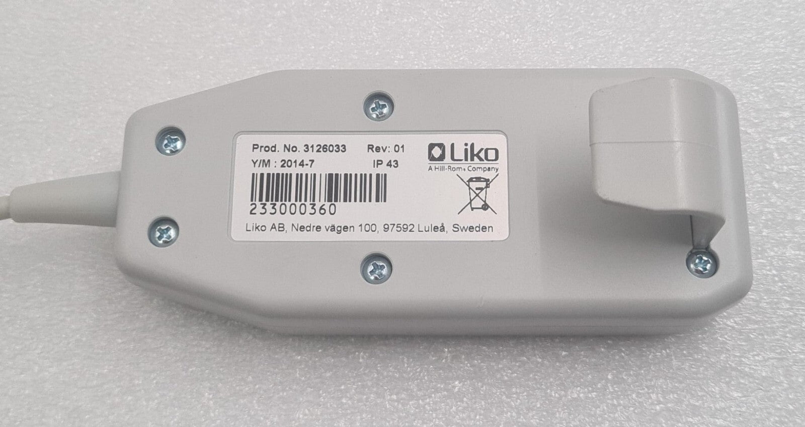 Hill-Rom Liko 3126033 Hand-Control 2-Button