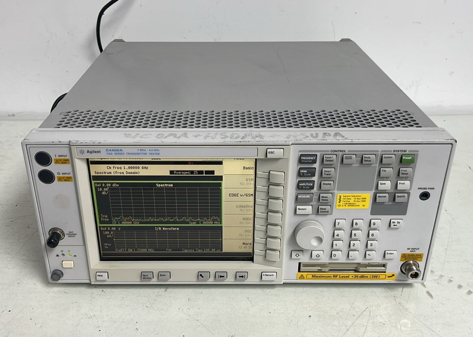 Agilent E4406A VSA Series Transmitter Tester 7 MHz - 4.0 GHz