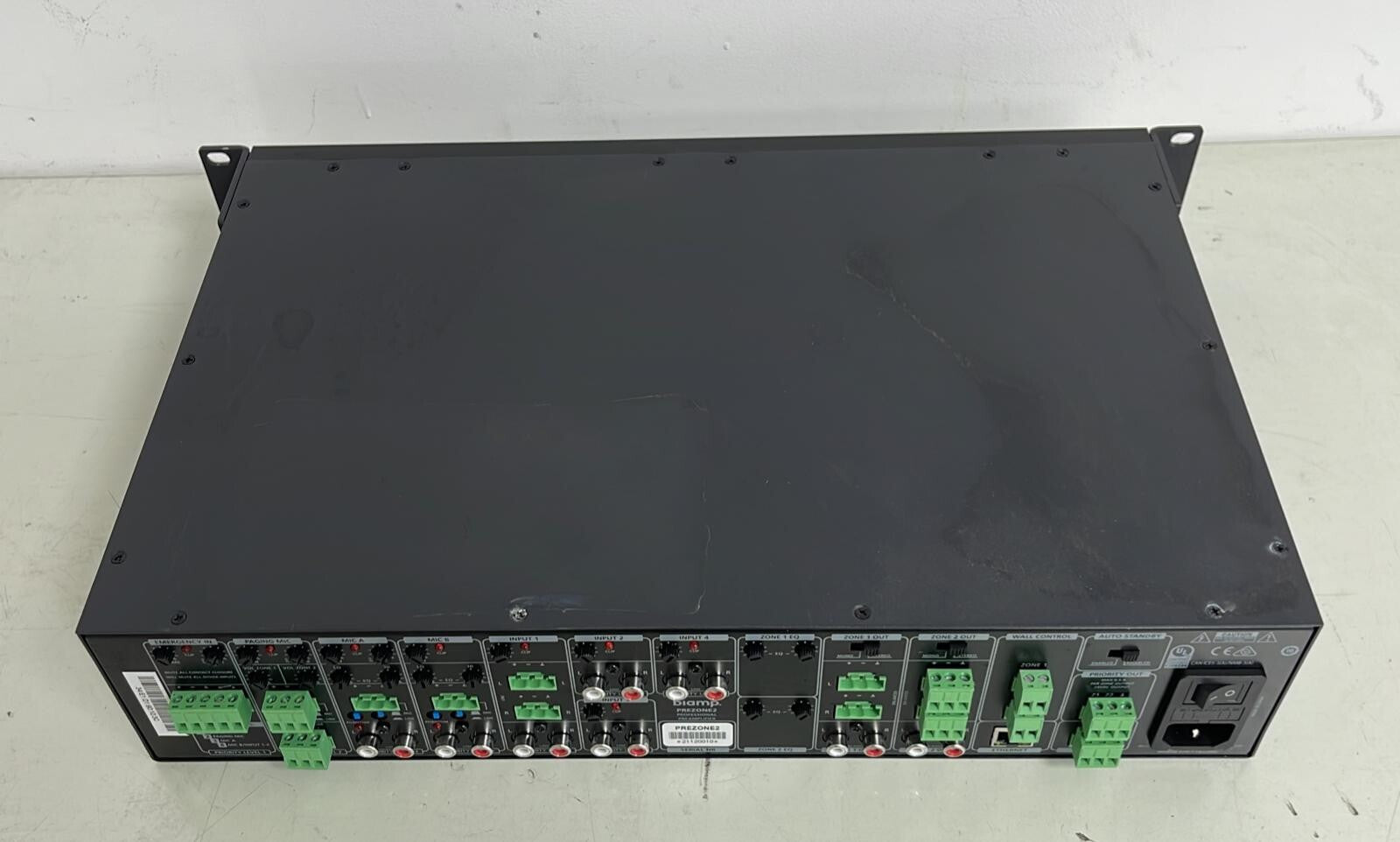 Biamp Prezone 2 Professional Audio Preamplifiers Stereo source zones