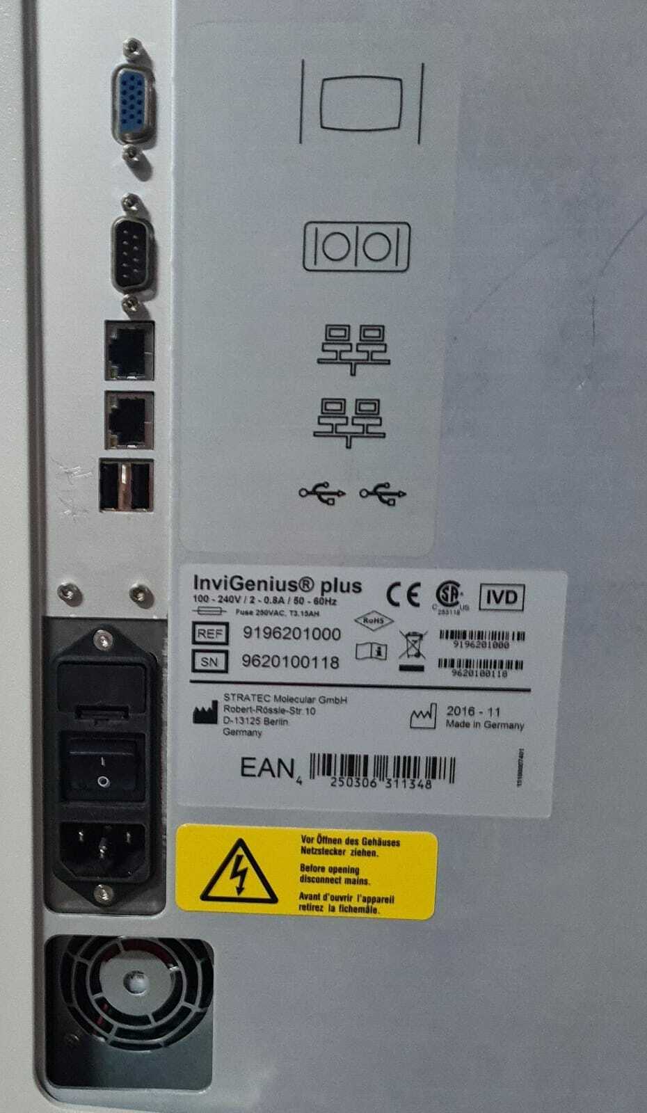 STRATEC BIOMEDICAL Molecular InviGenius PLUS DNA / RNA sample preparation