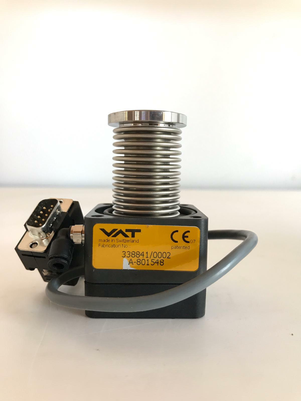 Vat Valve 338841/0002 With Pneumatic Nc Actuator And 9 Way D Sub Plug Connector