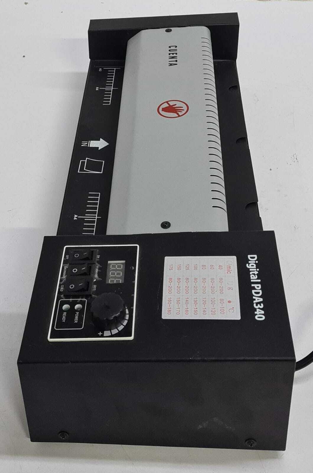 CUENTA Laminator Machine Digital PDA340 40-175u A3/A4 Hot & Cold 220-240V