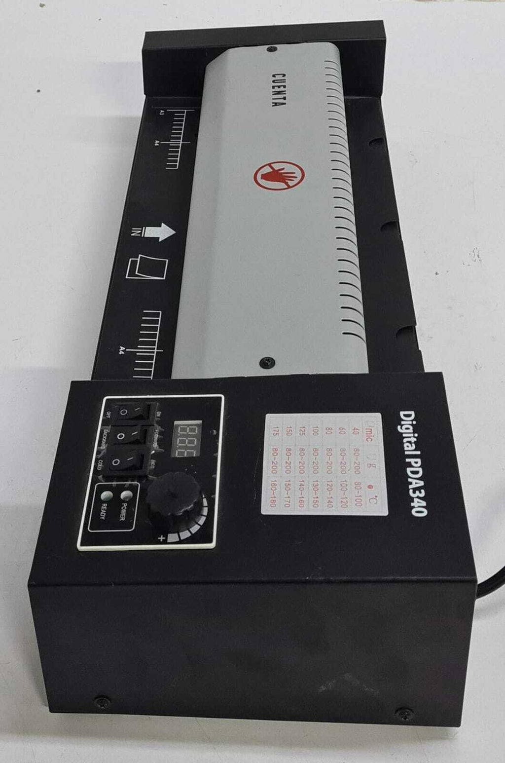CUENTA Laminator Machine Digital PDA340 40-175u A3/A4 Hot & Cold 220-240V