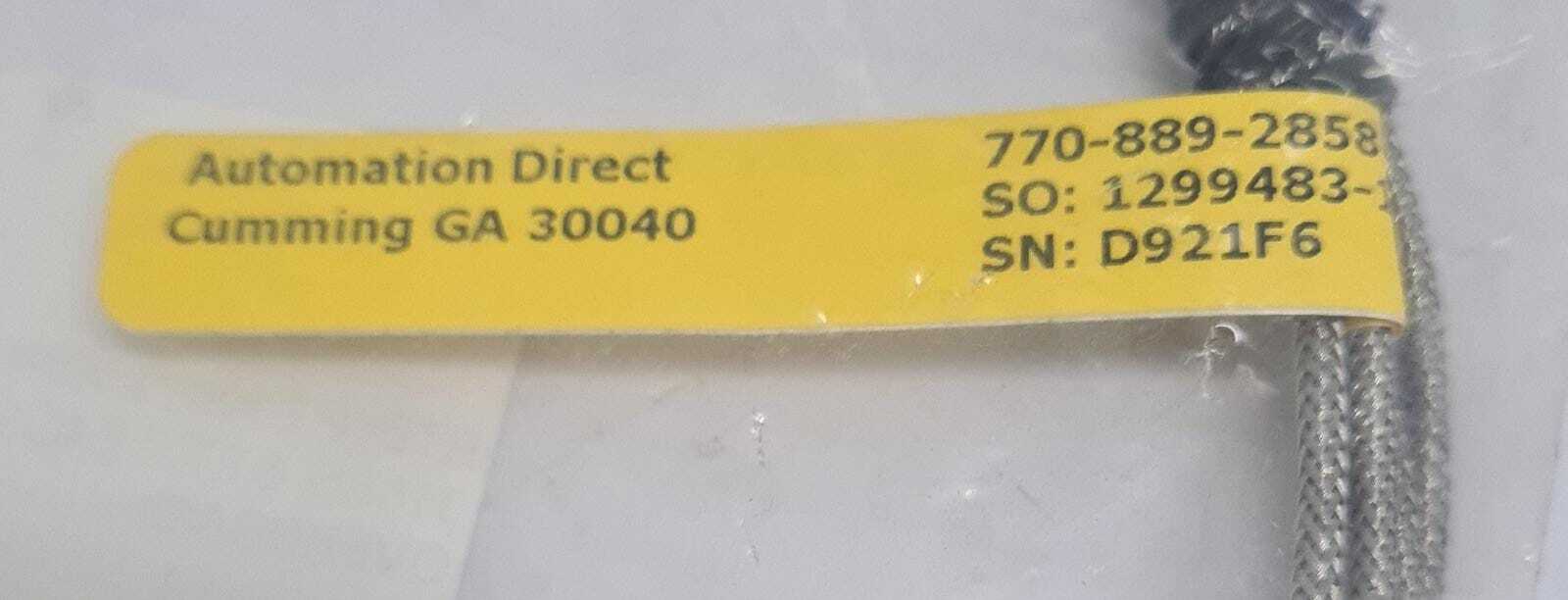 NEW - AutomationDirect ProSense RTD1-B01L06-01 3-WIRE RTD PT 316SS 6FT OVERBRAID