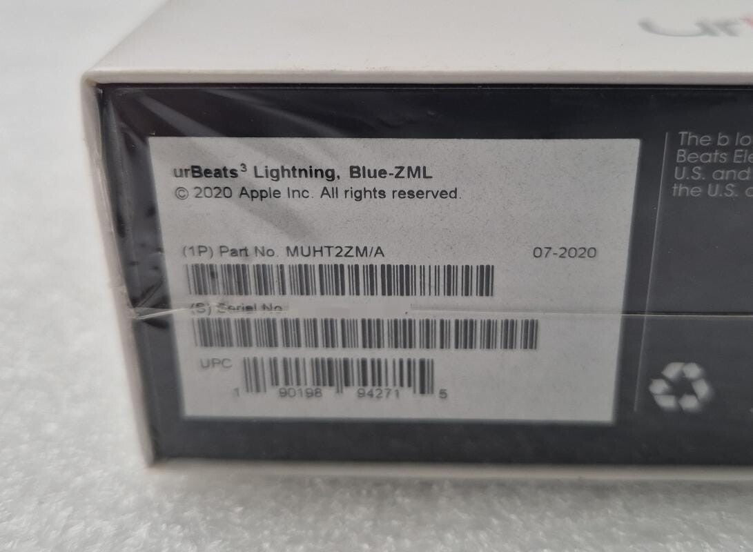 [LOT 5 PCS] *NEW OEM* Apple Beats by Dr.Dre urBeats3 Wireless Lightning Blue