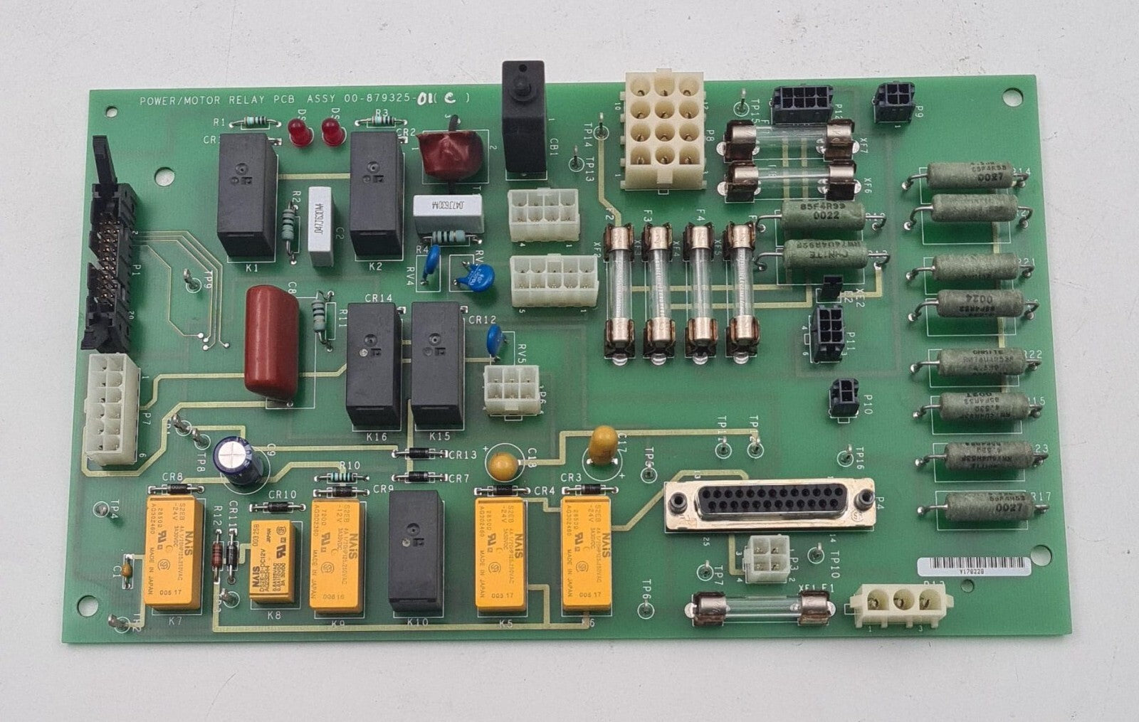 GE POWER/MOTOR RELAY PCB ASSY 00-879325-01 (C) Board