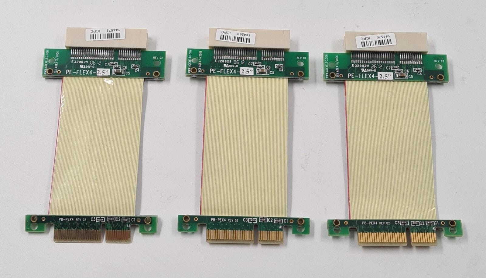 [LOT 3] NEW - ADEX PE-FLEX4-2.5" to PB-PEX4 REV 02 Flexible Cable PCI Extender