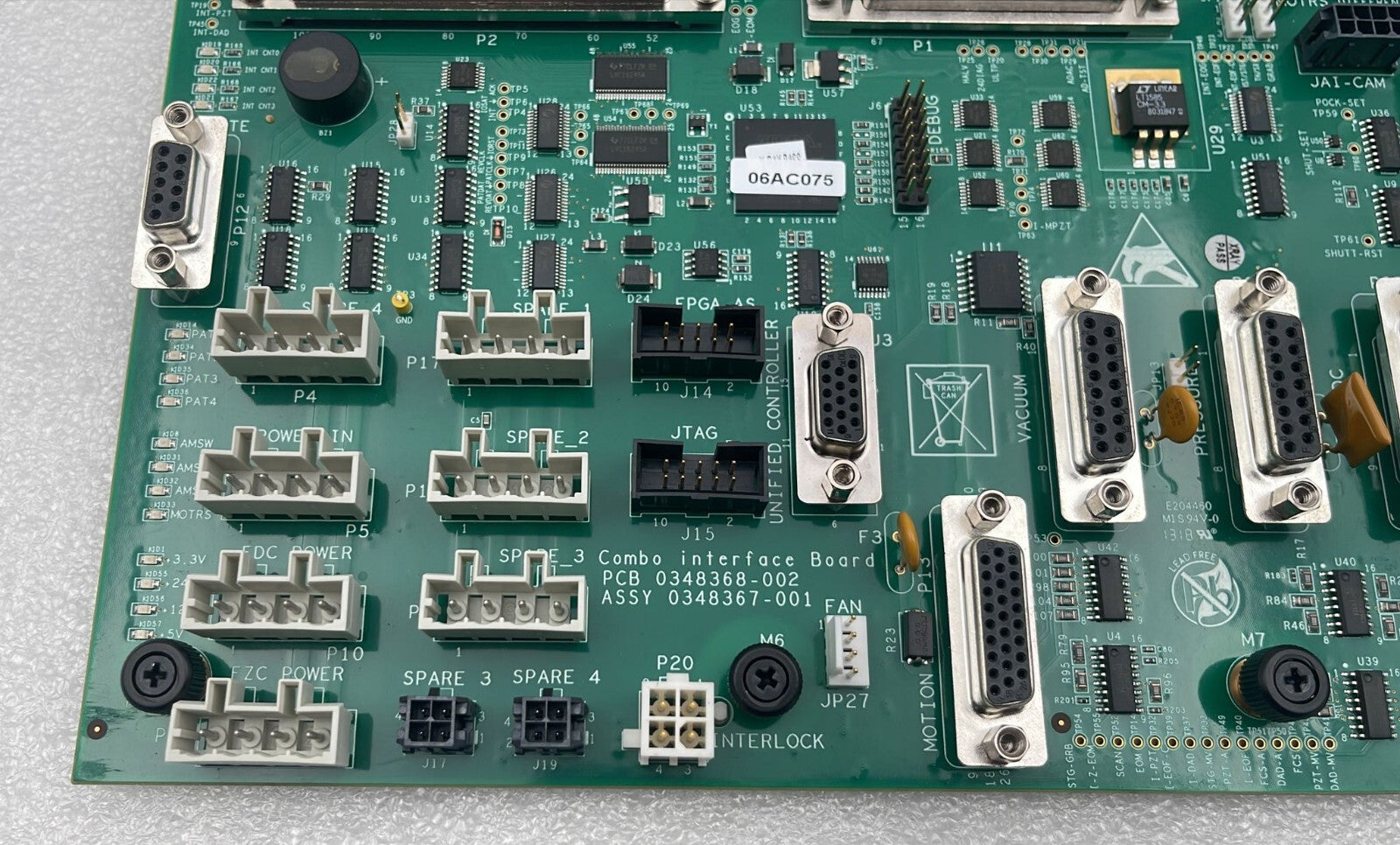 KLA-TENCOR 0348367-003 Combo interface Board PCB 0348368-002 Assy 0348367-001