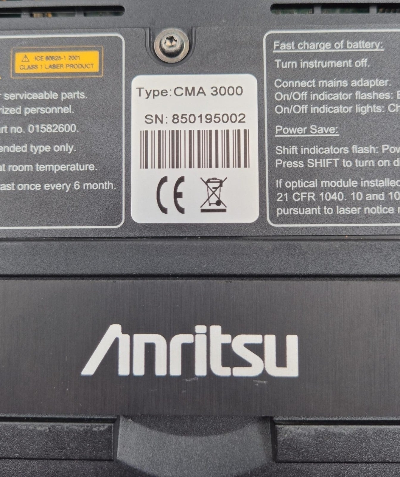 ANRITSU CMA3000 TESTEUR RESEAU ETHERNET **FOR PARTS**