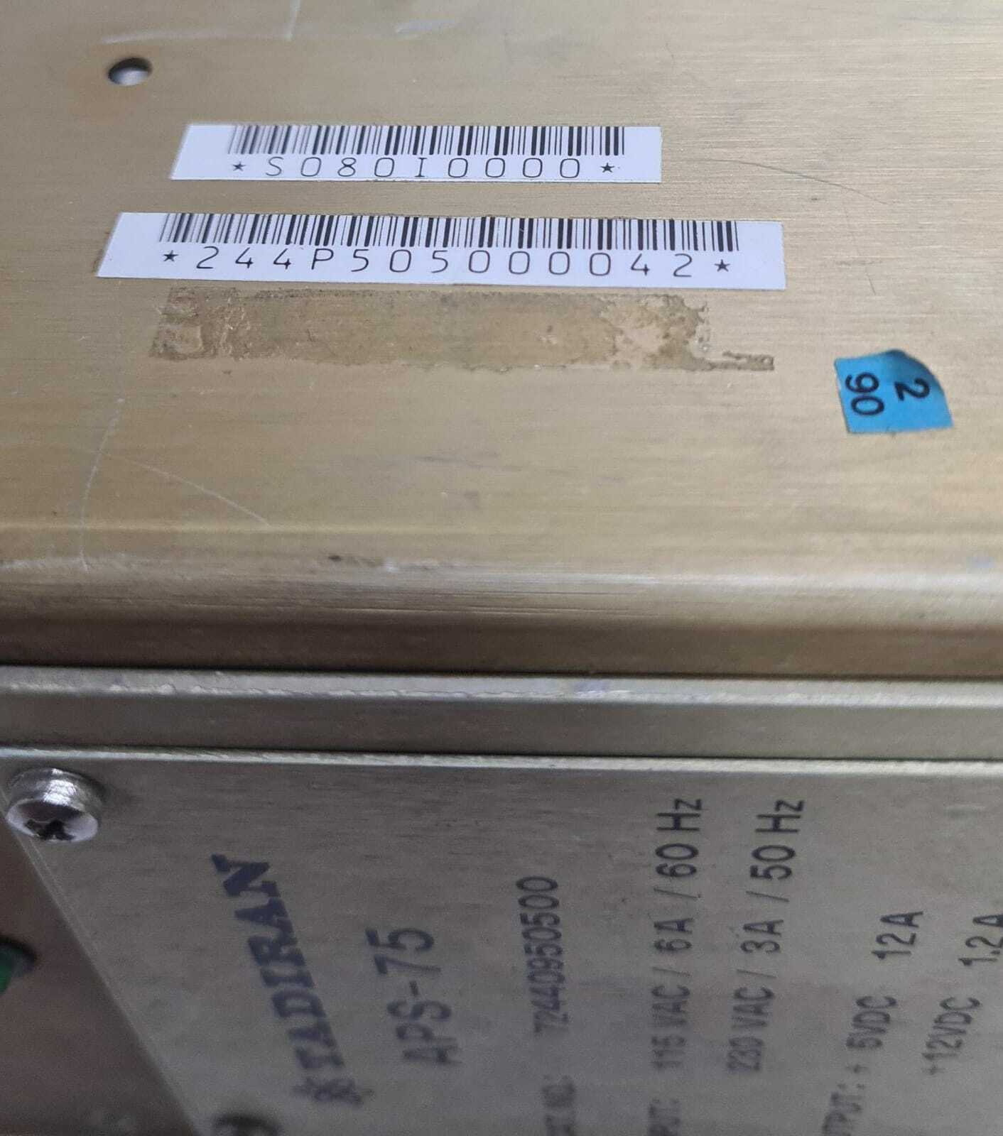 TADIRAN APS-75 Power Supply 72440950500 W/ RNG-1 Ringer Unit 72440951700