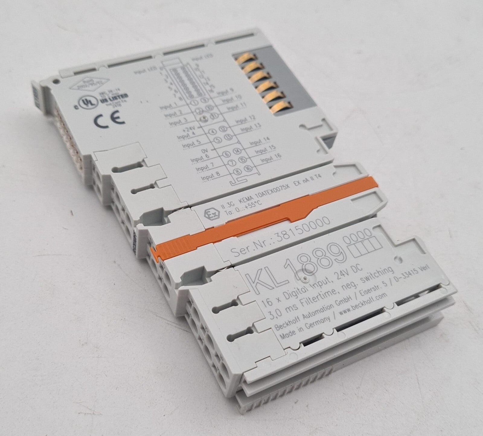 BECKHOFF KL1889 PLC Module 16-Channel Bus Terminal 24 VDC