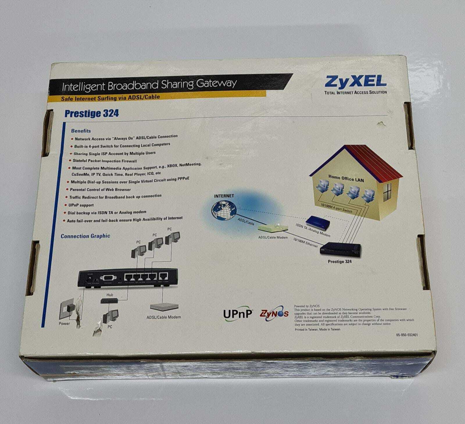 ZyXEL Prestige 324 4 Port 10 100 Wired Router Sn S3z2138749