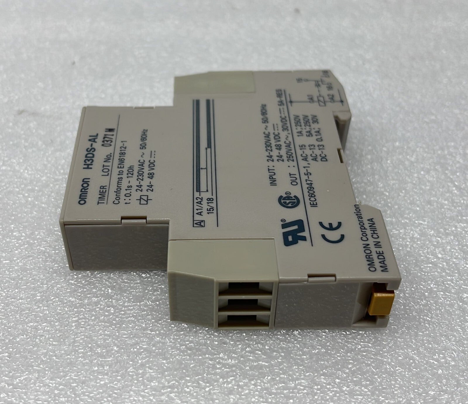 [LOT OF 2] OMRON H3DS-AL solid-state timer relay 0.1s-120h 24-230VAC 24-48VDC