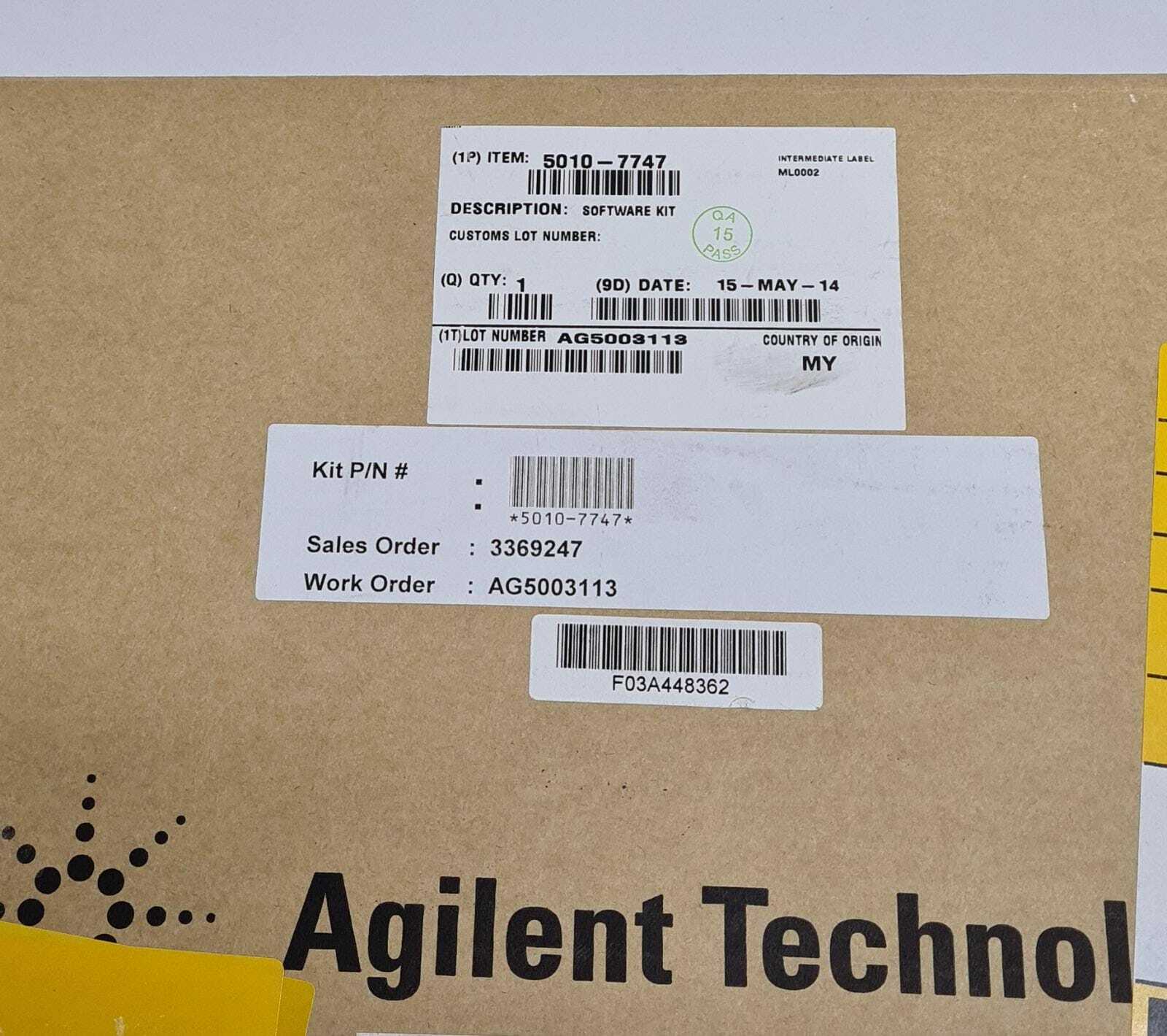 NEW - AGILENT Technologies 5010-7747 SOFTWARE KIT W/ SW CD 5010-7739