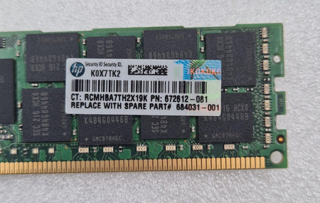 Samsung 16GB DDR3 ECC Registered server memory module front view