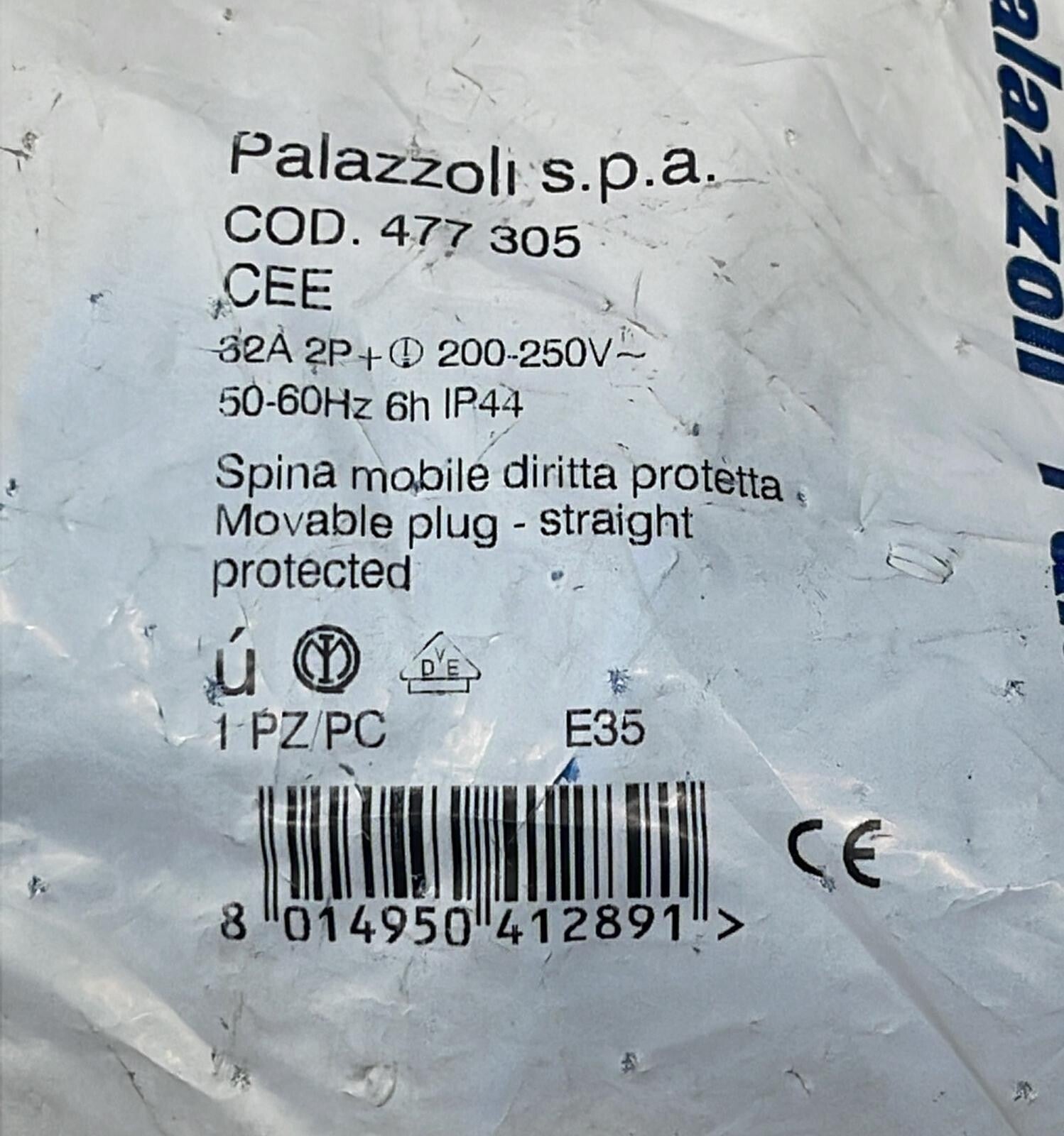 [LOT 5] NEW - Palazzoli Plug Connector 2* 477302 & 2*477305 & 1* 476306