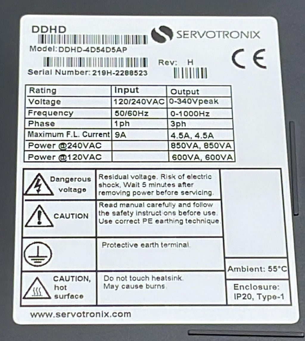 Servotronix DDHD Servo Drive DDHD-4D54D5AP